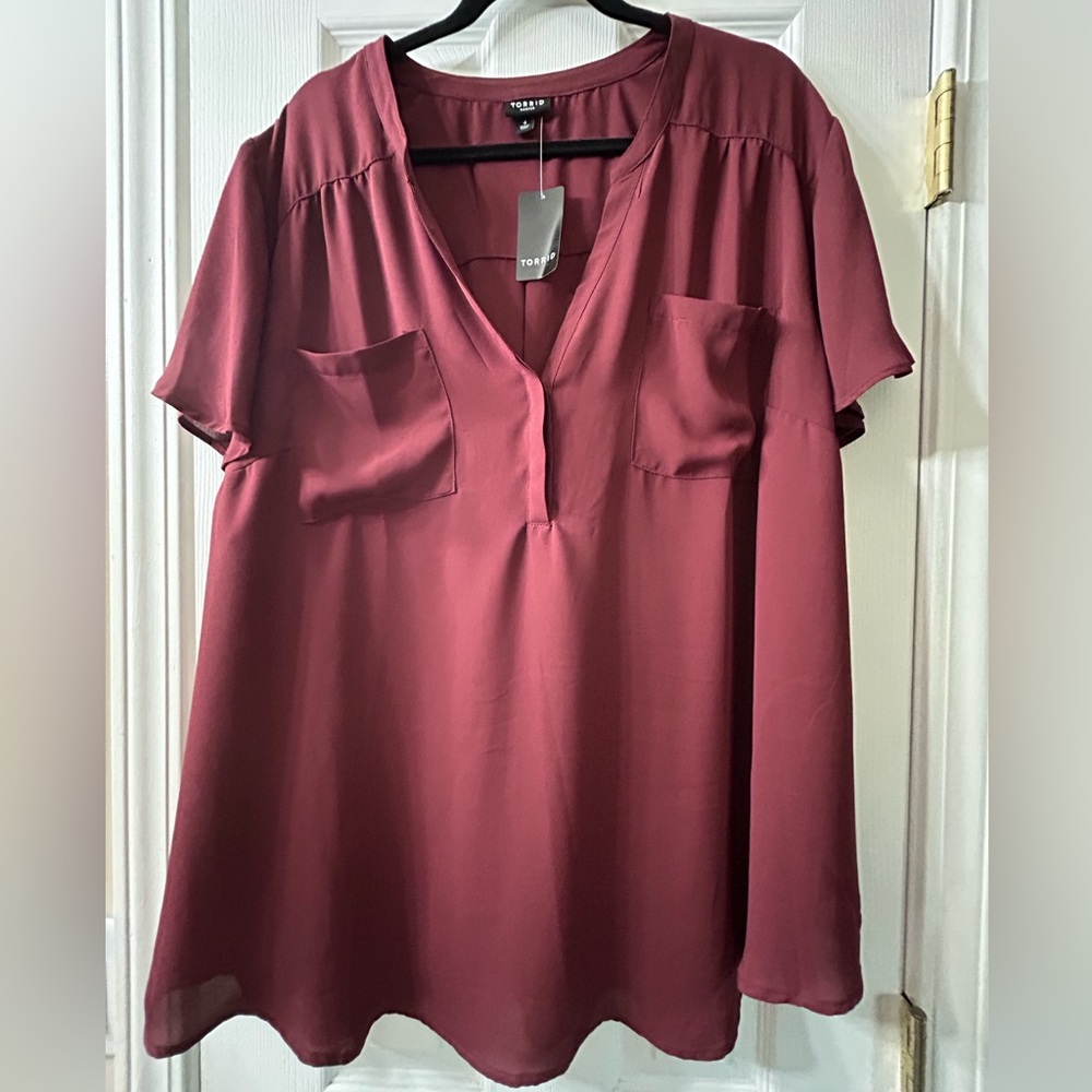 Torrid Harper Flutter Sleeve V-Neck